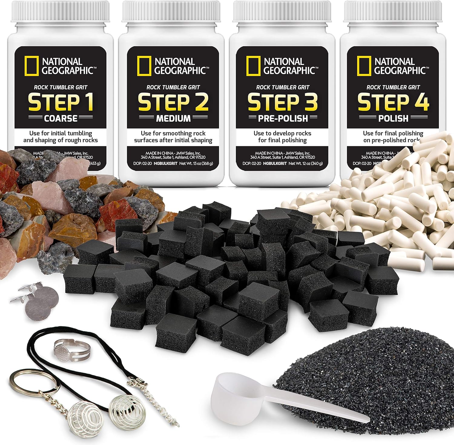 National Geographic Rock Tumbler Refill Kit for Stunning Results