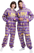 FOCO Unisex College Team Ugly Pattern Holiday Pajamas - Cozy Fan