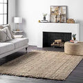 nuLOOM Daniela Farmhouse Chunky Jute Area Rug 4 ft x 6 ft - Natural