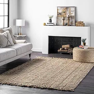nuLOOM Daniela Farmhouse Chunky Jute Area Rug for Cozy Spaces