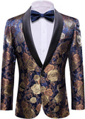 Men's Paisley Sport Coat Blazer - One Button Lightweight Tuxedo