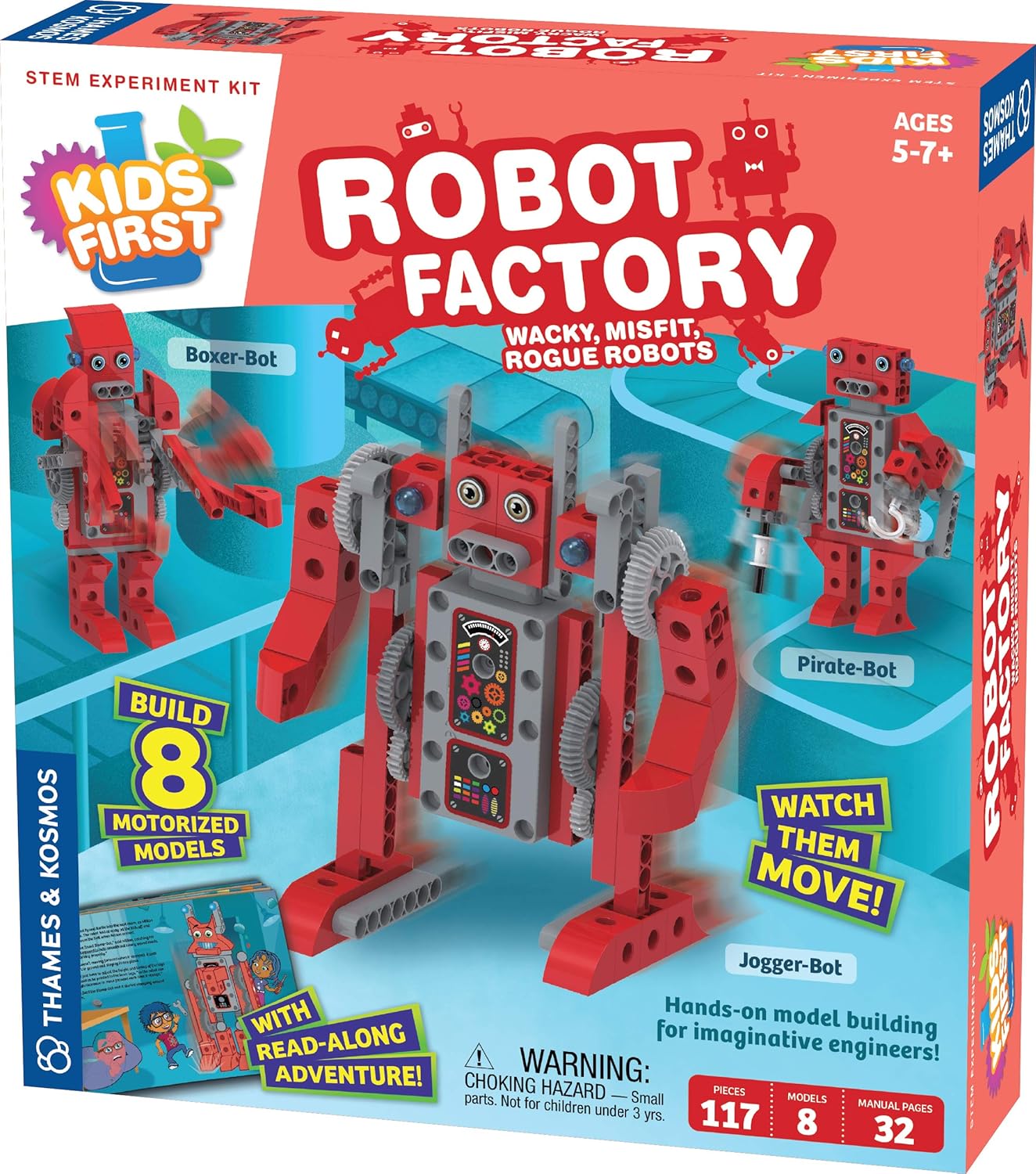 Build 8 Motorized Robots: STEM Kit for Young Engineers