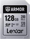 Lexar 128GB Armor Silver PRO SDXC UHS-II - Durable 6K V60 Card