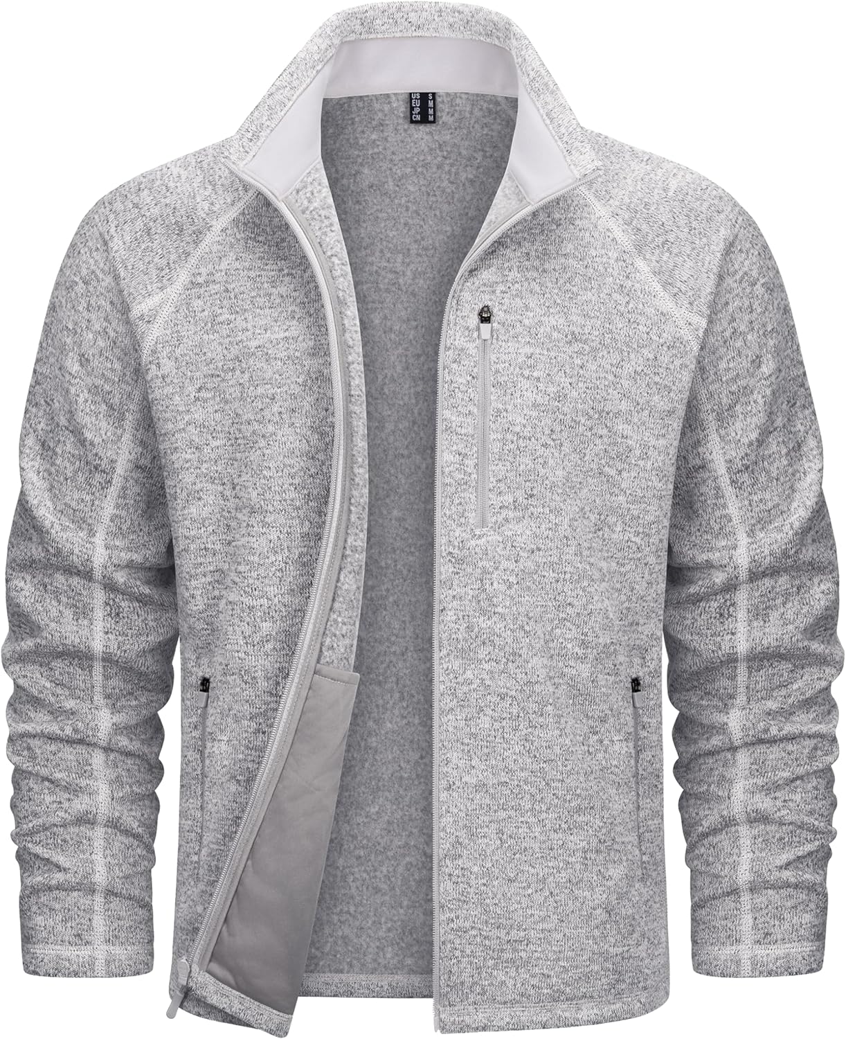 TACVASEN Men's Fleece Jackets Full Zip Up Lightweight Casual