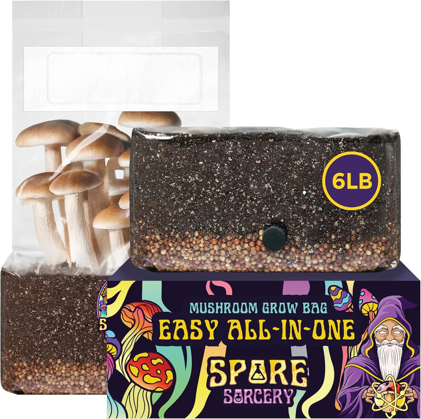 6 LB All-in-One Mushroom Grow Bag for Easy Home Cultivation