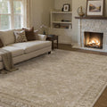 6x9 Light Brown Area Rug by PureCozy - Vintage Style