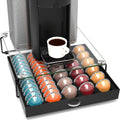 DecoBrothers Crystal Tempered Glass Vertuo Pod Holder Drawer - Sleek