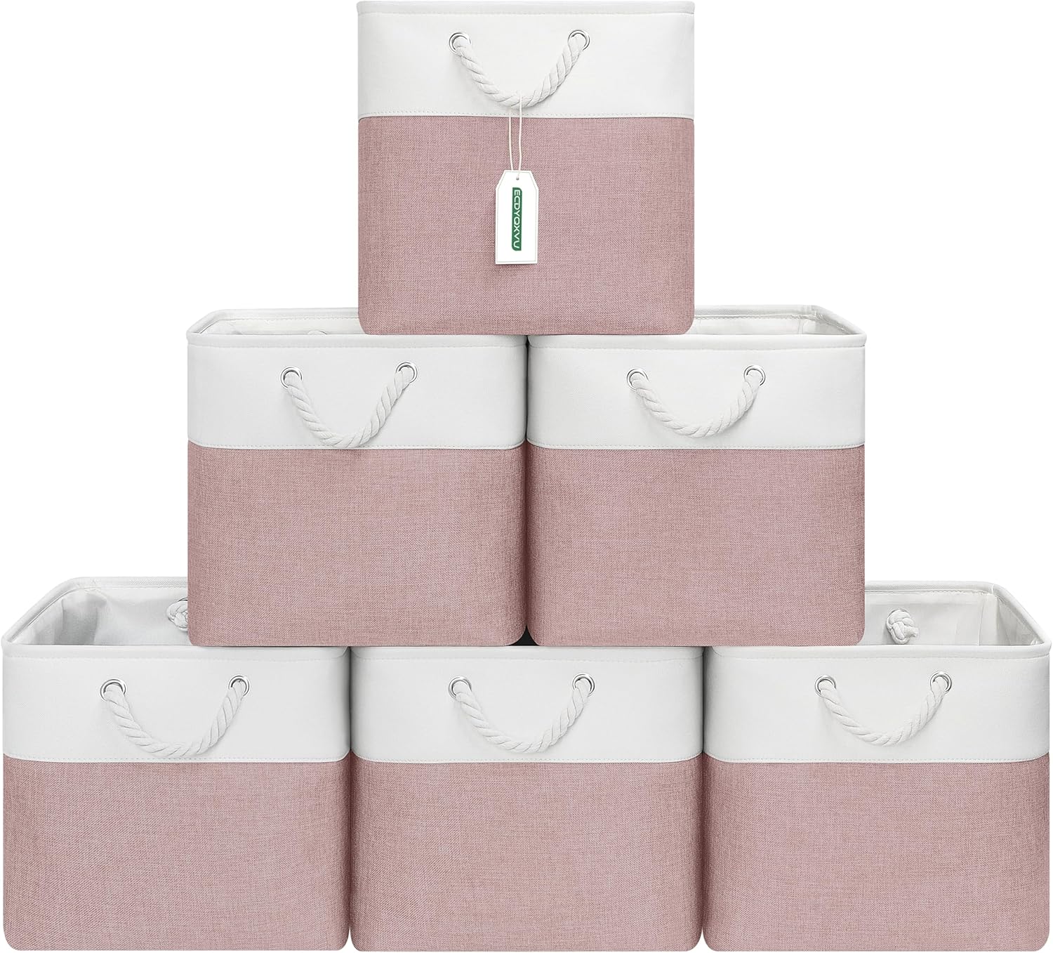13x13 Inch Cube Storage Bins for Organized Living Spaces