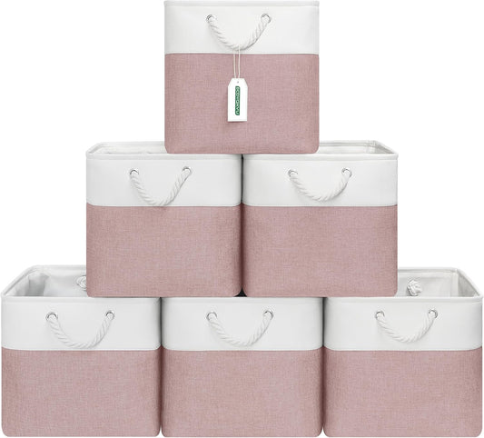 13x13 Inch Cube Storage Bins for Organized Living Spaces