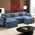 U Shaped Modern Sofa Modular Sectional Cloud Couch - Deep Chenille