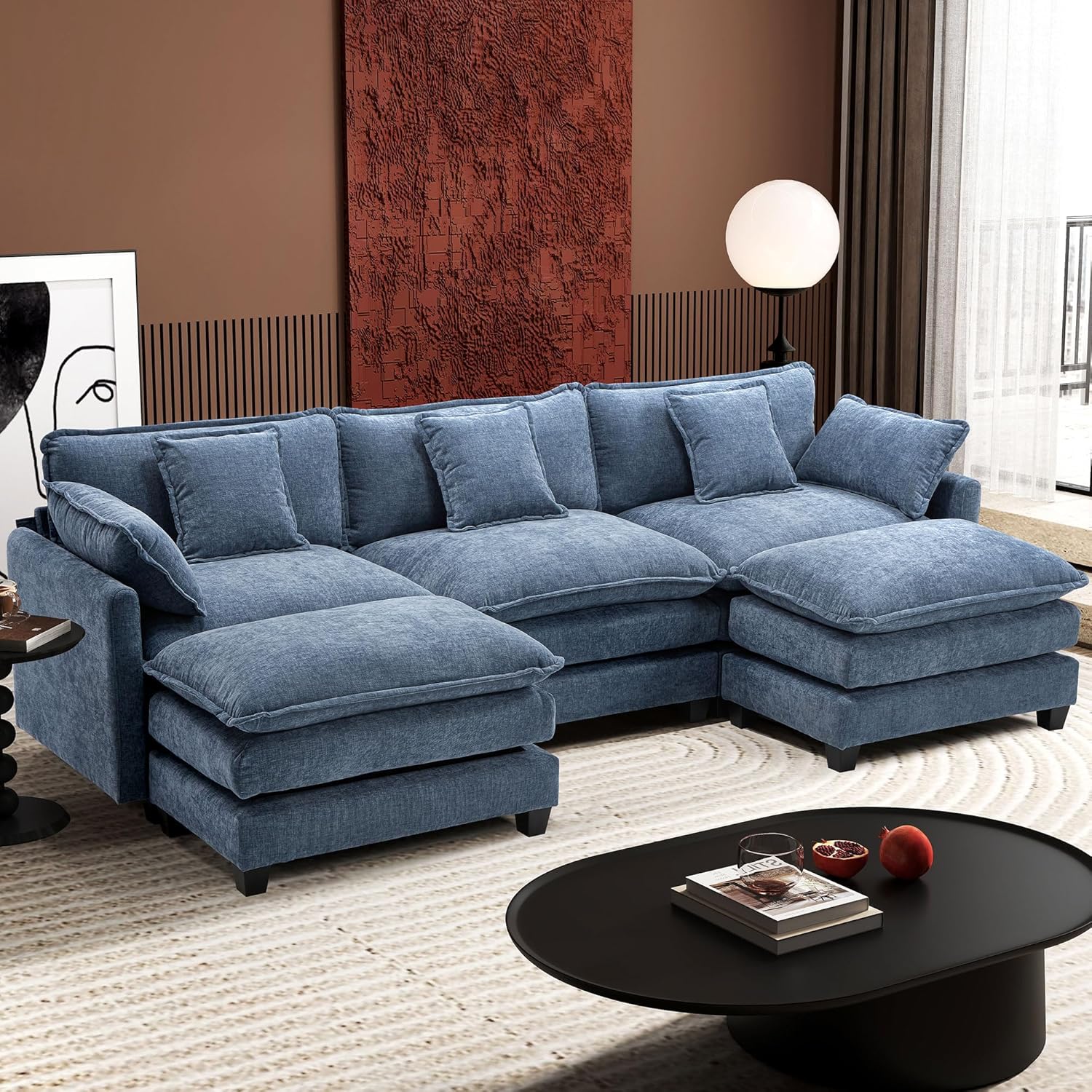 Ihanherry 111.4 U Shaped Modern Sofa Modular Sectional Couch
