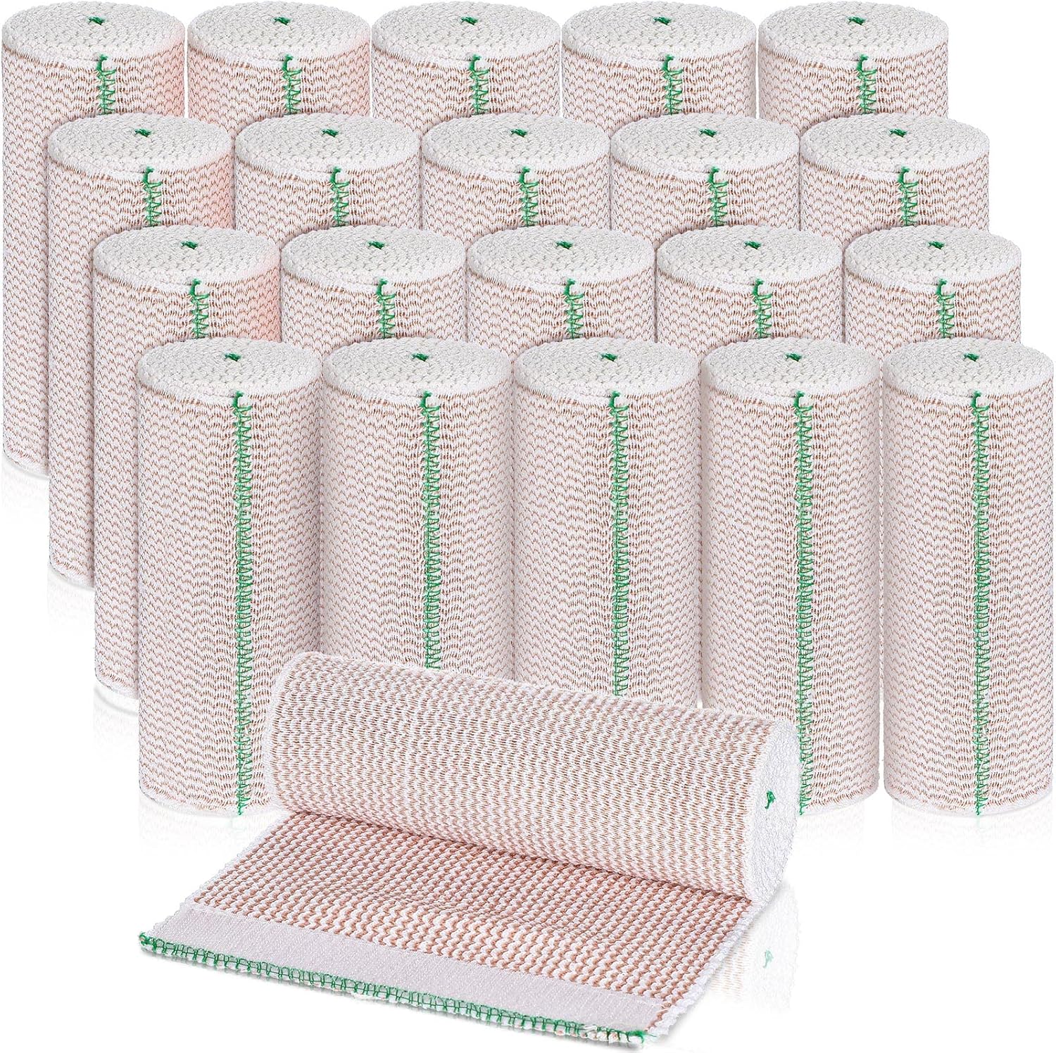 20 Pack 6 Inch Elastic Bandage Wraps for Compression Support