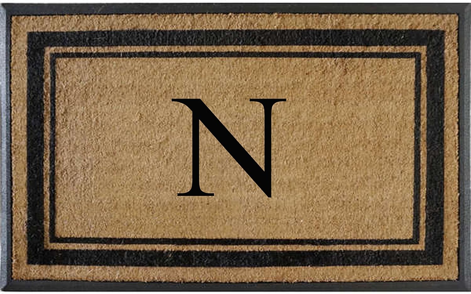 Natural Rubber & Coir Flocked Doormat for Front Door Use