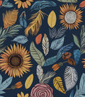Blue Wallpaper Peel and Stick Vintage Boho Floral Contact Paper