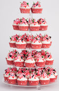 Lager Cupcake Stand for 50 Cupcakes - 5 Tier Acrylic Holder