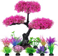 Ameliade Aquarium Artificial Pink Cherry Blossom Tree - Lifelike Tank