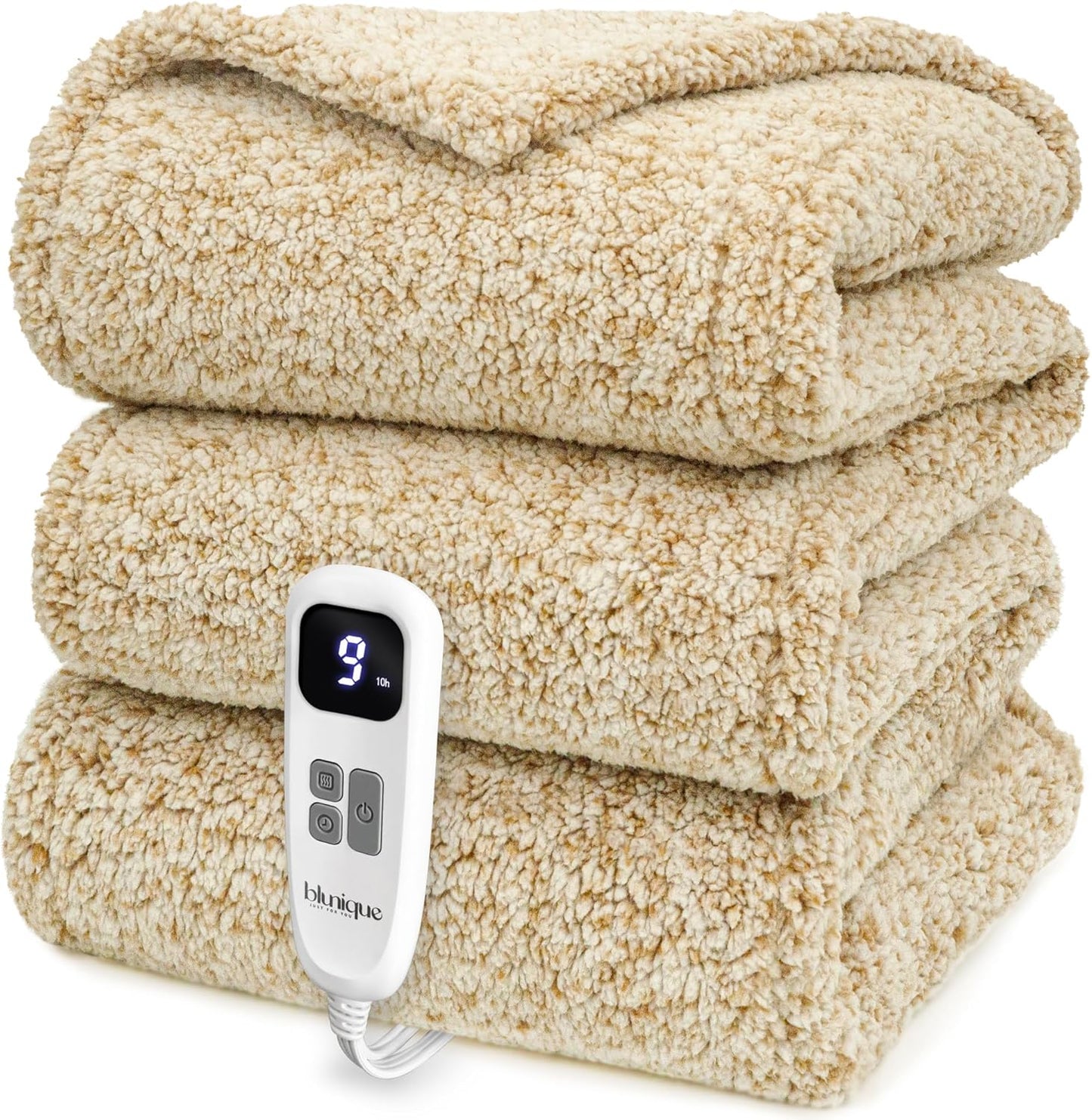 Heated Blanket Electric Blanket Full - Ultra Soft Cozy Sherpa