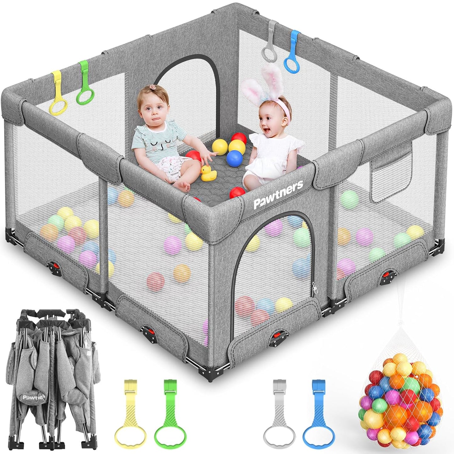 Foldable Playpen for Babies and Toddlers: Spacious & Safe