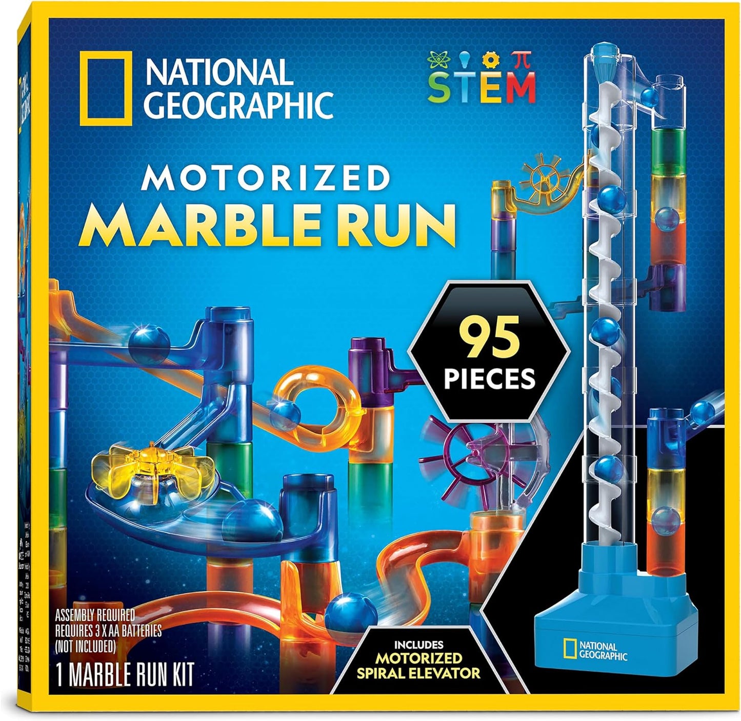 National Geographic Marble Run with Motorized Elevator for Kids