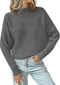 ZESICA Women's Turtleneck Batwing Ribbed Pullover Sweater - Soft Fall