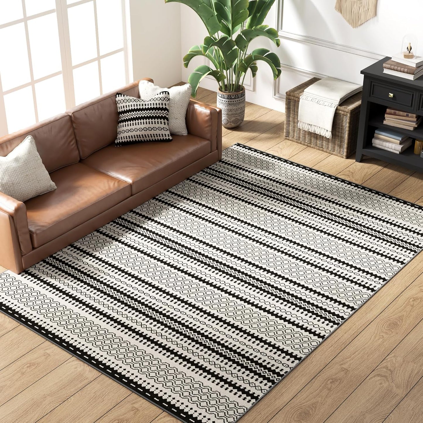 jinchan Geometric Honeycomb 4x6 Area Rugs for Modern Spaces