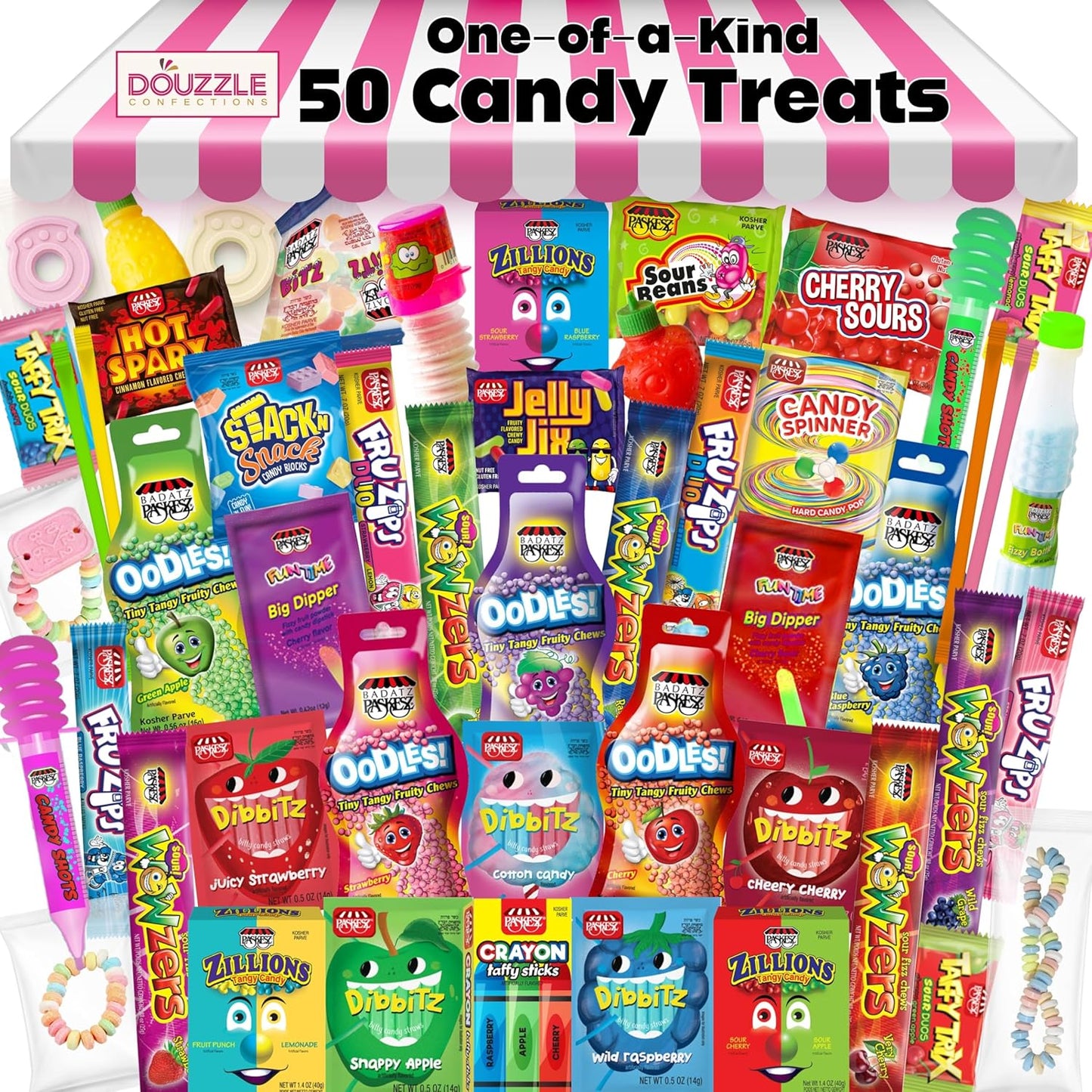 DOUzzle Halloween Trick or Treats Bulk Candy Variety Pack 50 Count