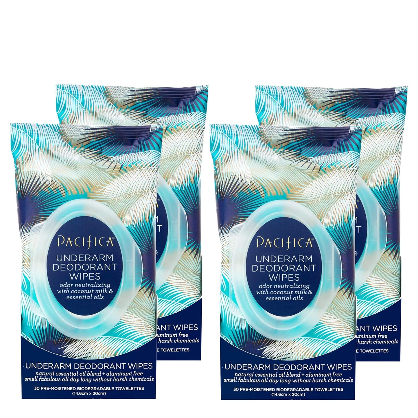 Pacifica Beauty Coconut Milk Deodorant Wipes for Odor Removal
