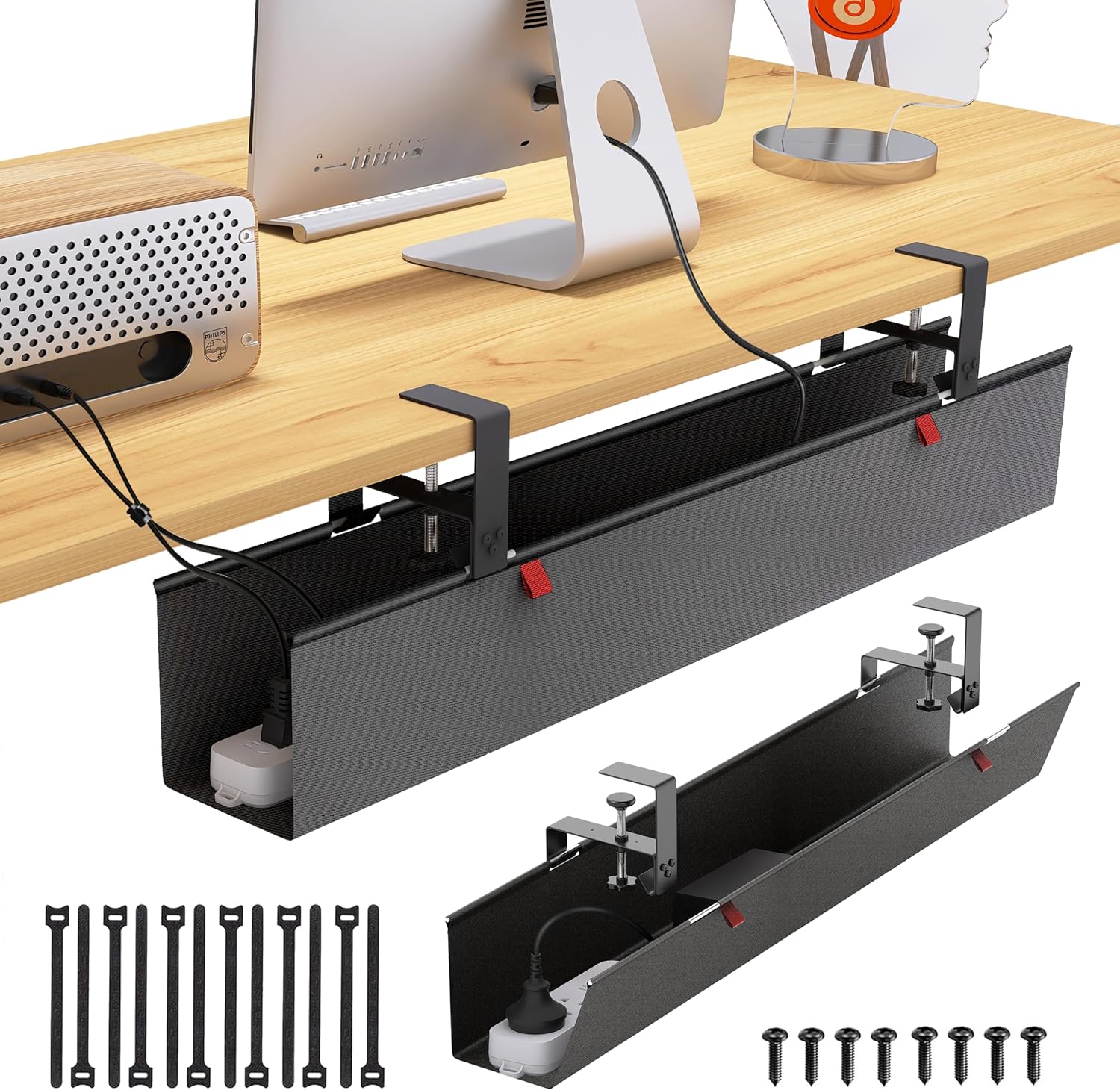 Under Desk Cable Management Tray for Neat Office Organization