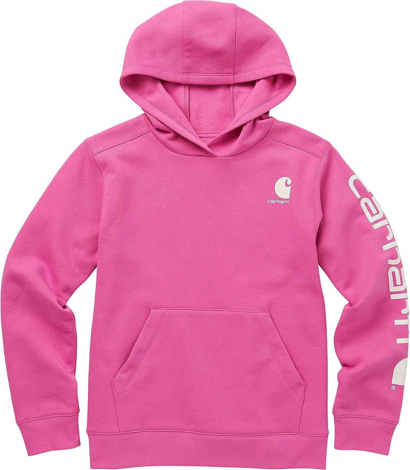 Carhartt Girls' Hoodie Fleece Pullover Sweatshirt for Comfort
