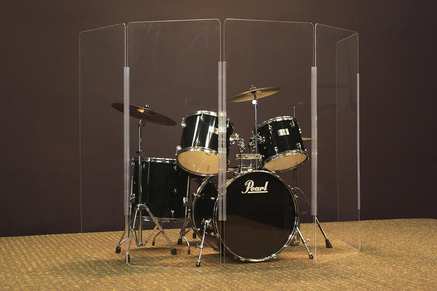 Acrylic Drum Shield for Sound Isolation and Cleaner Recordings