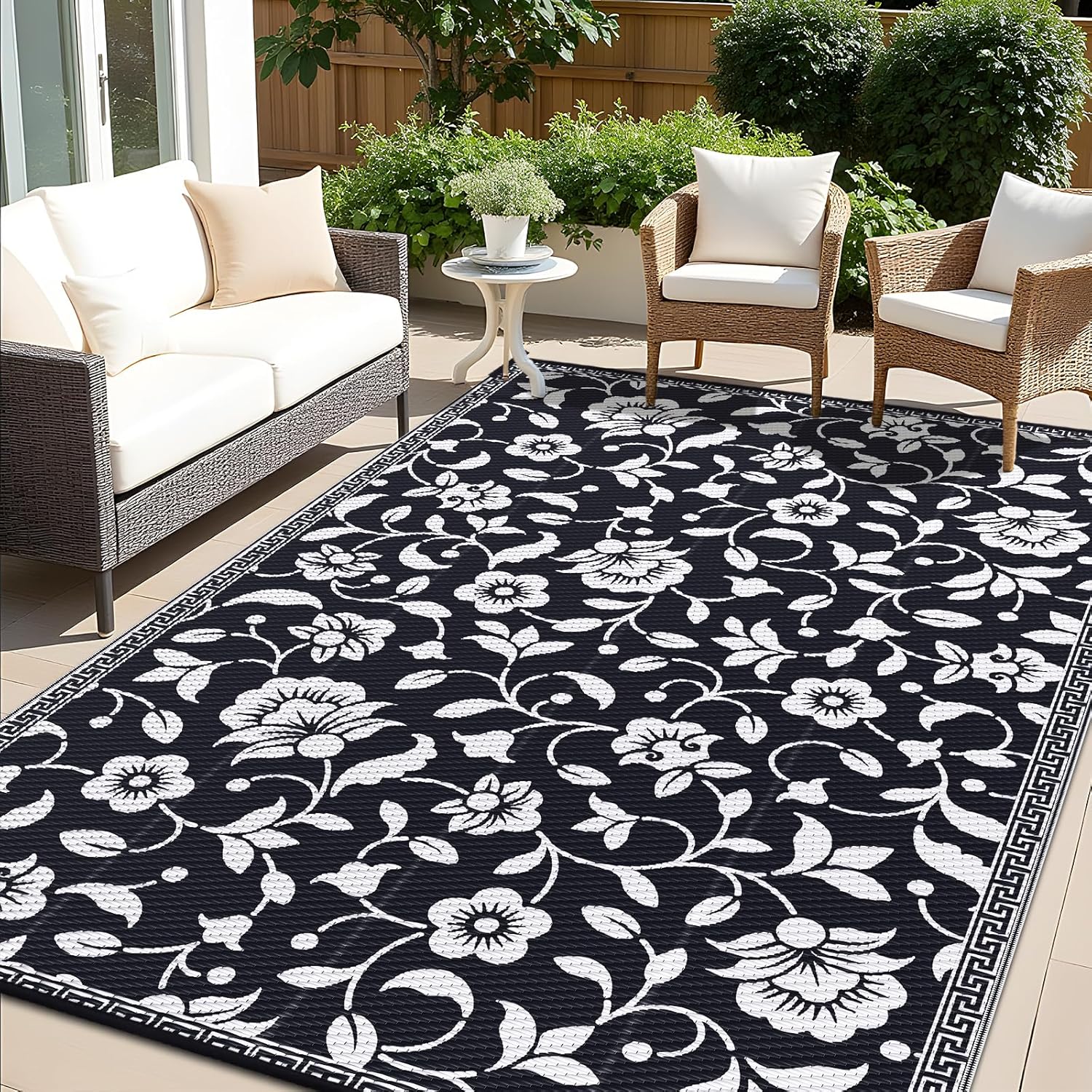 OLANLY Waterproof Outdoor Rug 6x9 ft for Stylish Outdoor Spaces