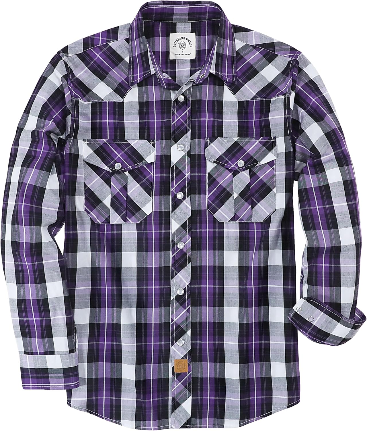 Dubinik Pearl Snap Shirts for Men: Vintage Casual Plaid Style