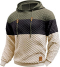 Mens Hooded Sweatshirt for Men - Slim Fit Black Knitted Hoodie