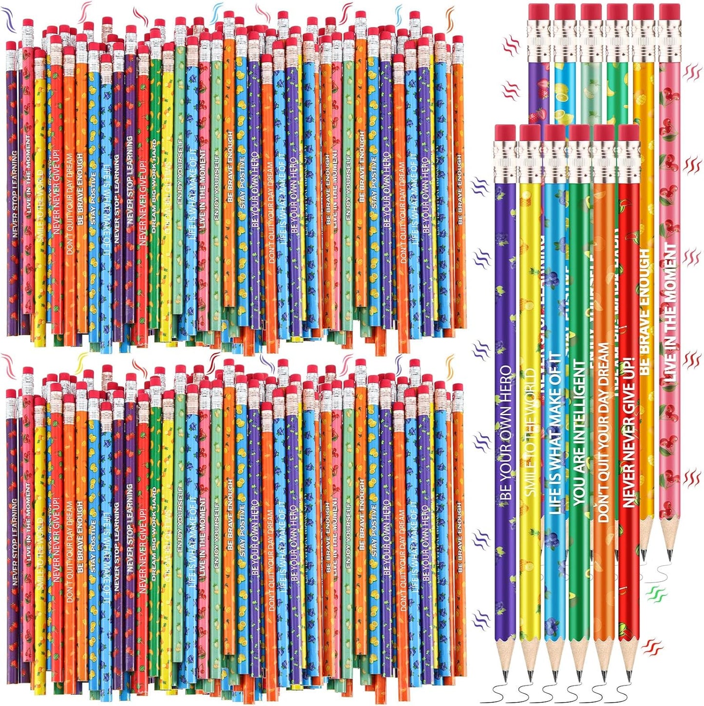 240 Pcs Scented Pencils Bulk for Kids with Fun Fruit Designs