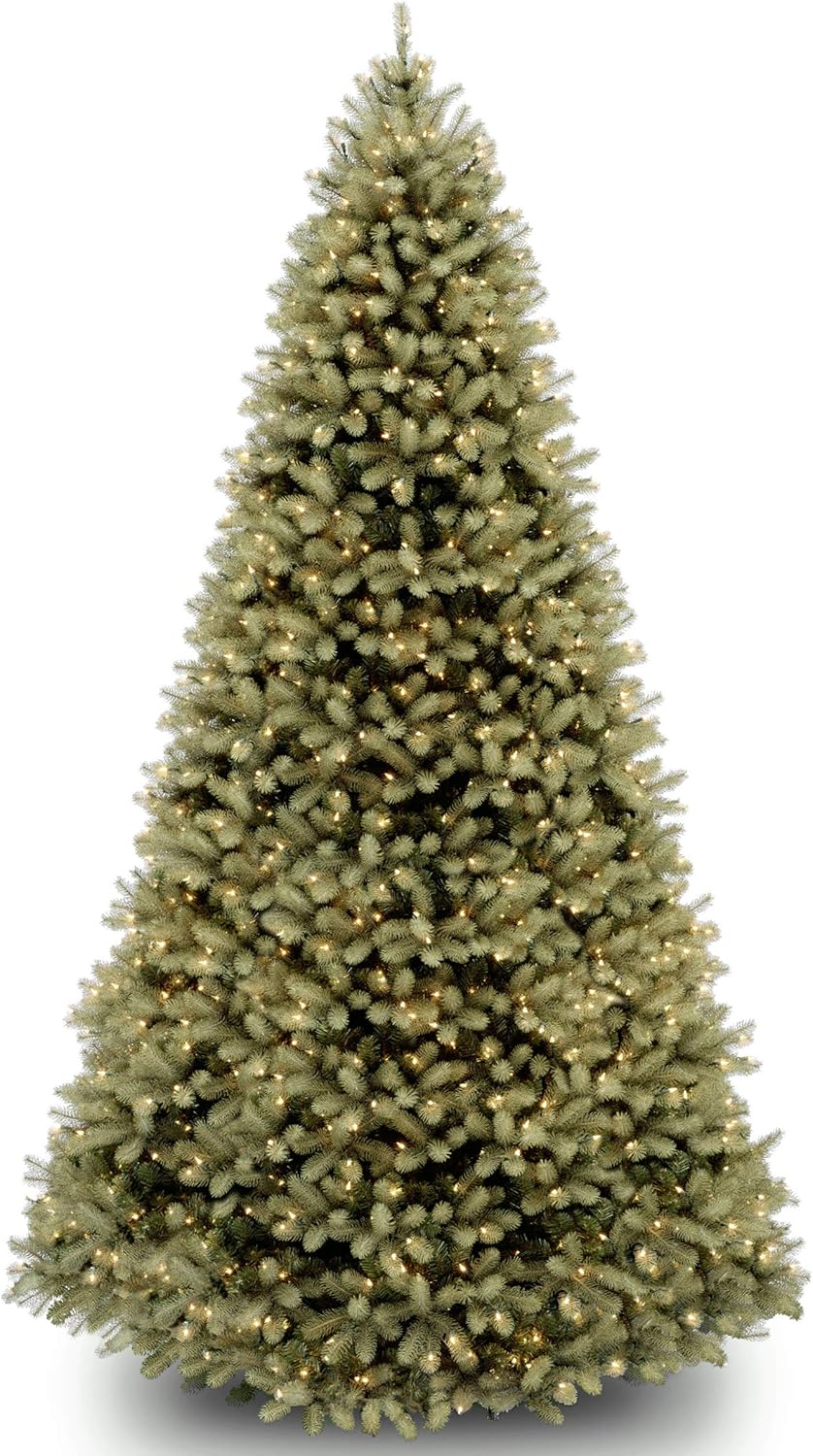 9 ft Pre-Lit Downswept Douglas Fir Christmas Tree with LED Lights