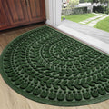 RORA Half Circle Door Mat 24x36 - Durable Dust-Removing Welcome Mat