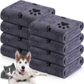 Dog Towels 8-Pack Gray 55 x 28 in Microfiber - Quick Drying Pack