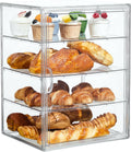 Pastry Display Case 15.5x11.4x9.8in Clear 4-Layer Bread Box