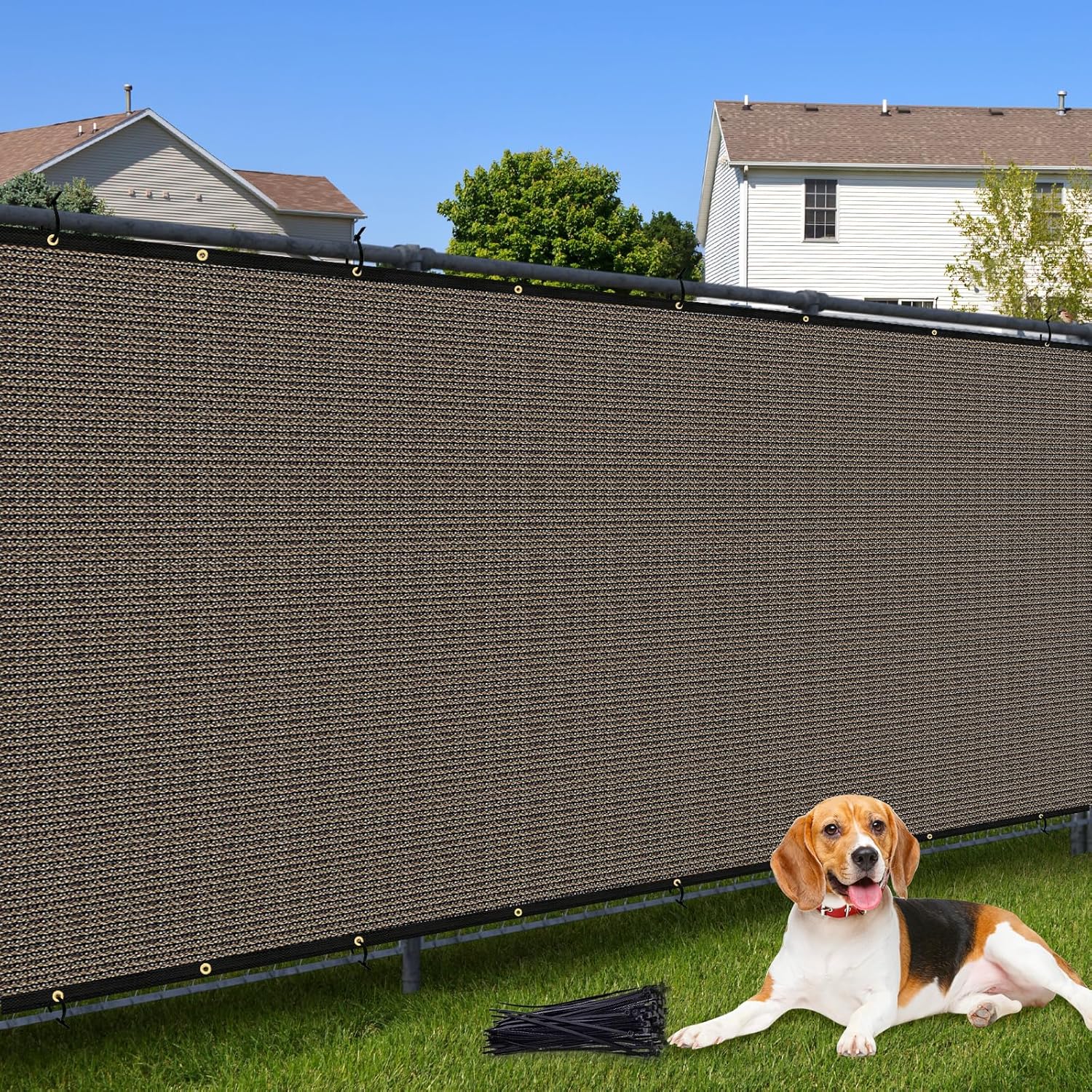 Custom 6'X10' Fence Screen | 90% Blockage | Durable Mesh Cover | Shade Net for Outdoor Spaces