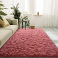 Ultra Soft Indoor Modern Area Rug 5x8 ft - Fluffy Blush