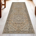 Washable Runner Rug 2.5x8 Light Sage Brown - Non Slip Flannel Runner