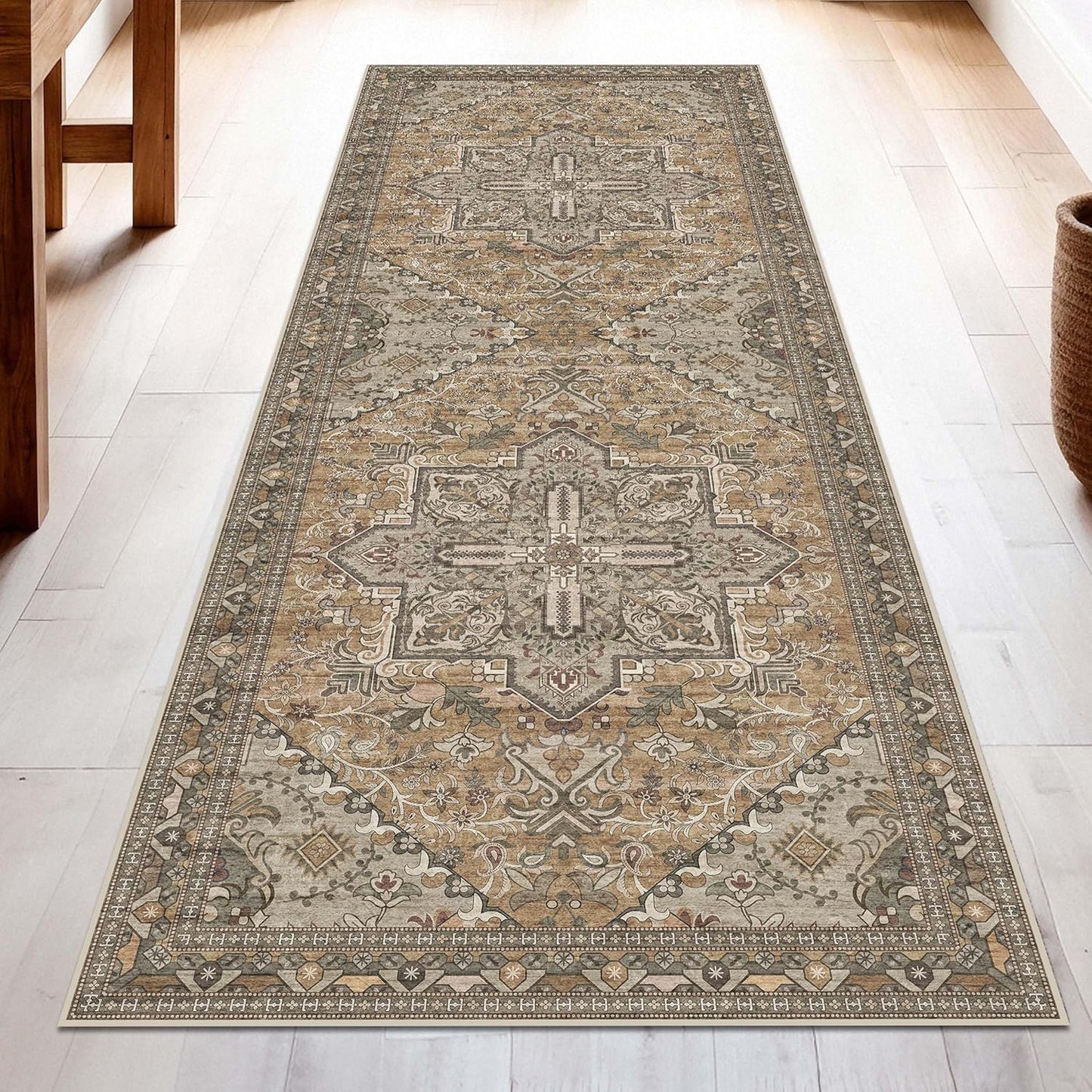 Washable Runner Rug 2.5x8 for Hallways, Kitchens, and More