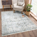 Caria Washable Non-Slip 9x12 Rug - Ivory Gray Caramel, Machine