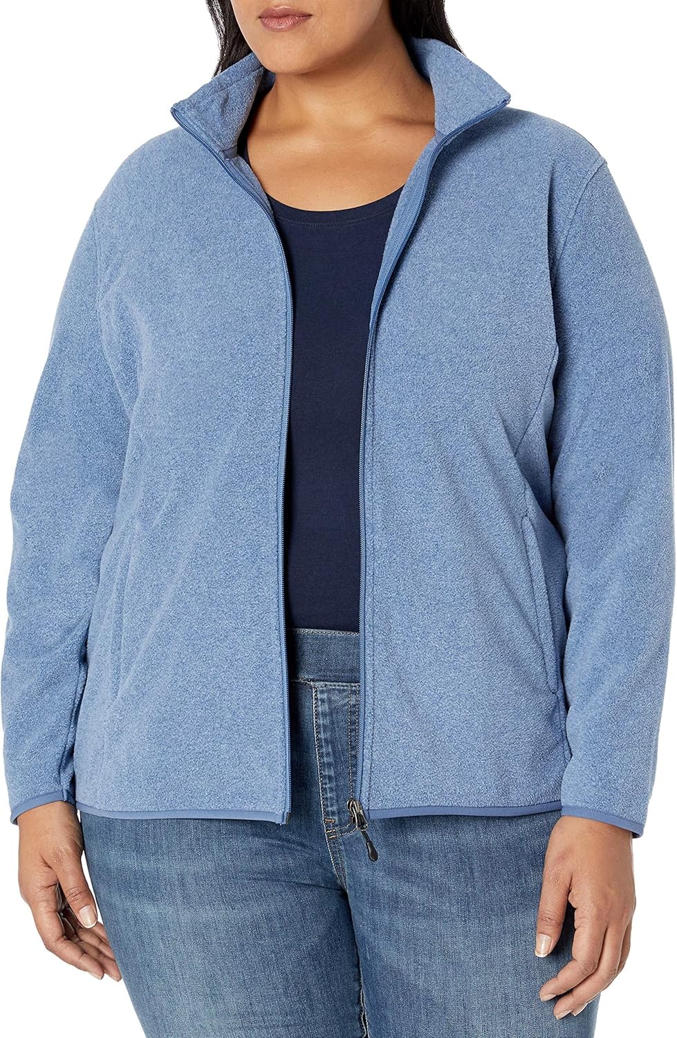 Cozy Plus Size Fleece Jacket by  Essentials