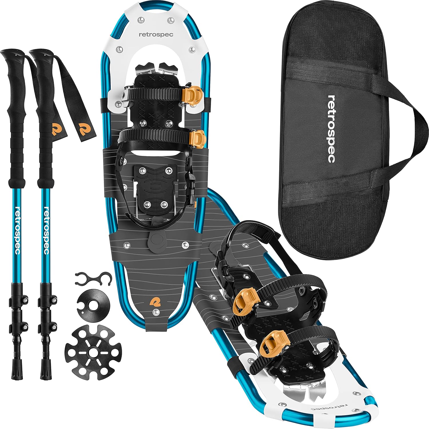 Retrospec Drifter Snowshoes & Trekking Poles Bundle for All Terrain