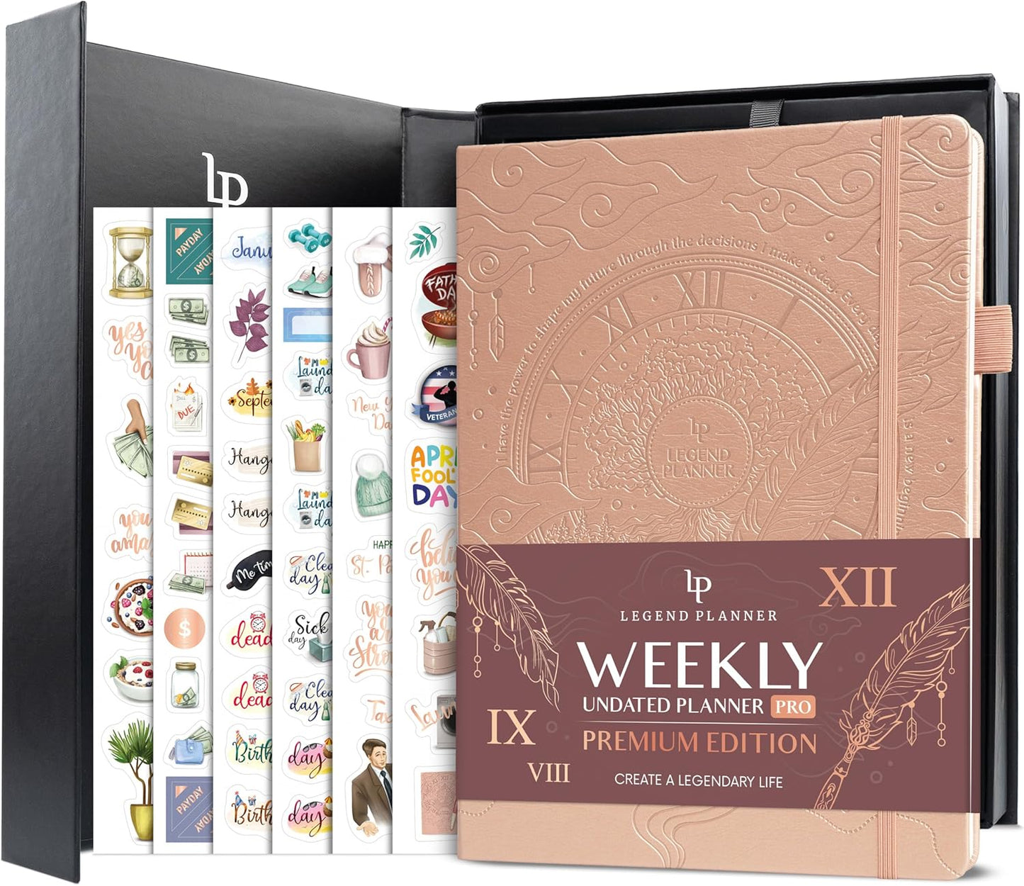Legend Planner PRO Premium Large Undated Weekly & Monthly Planner
