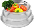 Premium 18/8 304 Stainless Steel Large Colander Set of 3 - Durable