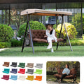 Porch Swing Cushions 3-Seater Replacement Pad with Backrest
