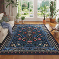 Floral Botanical Area Rug 8x10 for Living Room Decor and Style