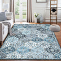 9x12 Area Rug Large Moroccan Trellis Machine Washable - Stain